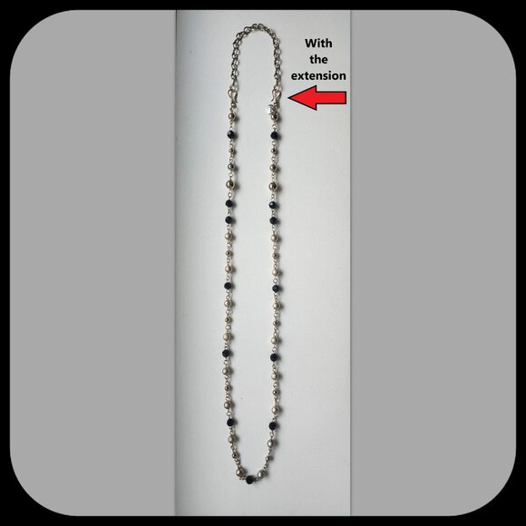 STELLA & DOT || 16” Black & Gold Necklace (3-pc) - Picture 6 of 8